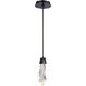 Angelus 1 Light 5.5 inch Satin Brushed Black Mini Pendant Ceiling Light