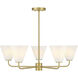 Blair 5 Light 30 inch Warm Brass Chandelier Ceiling Light