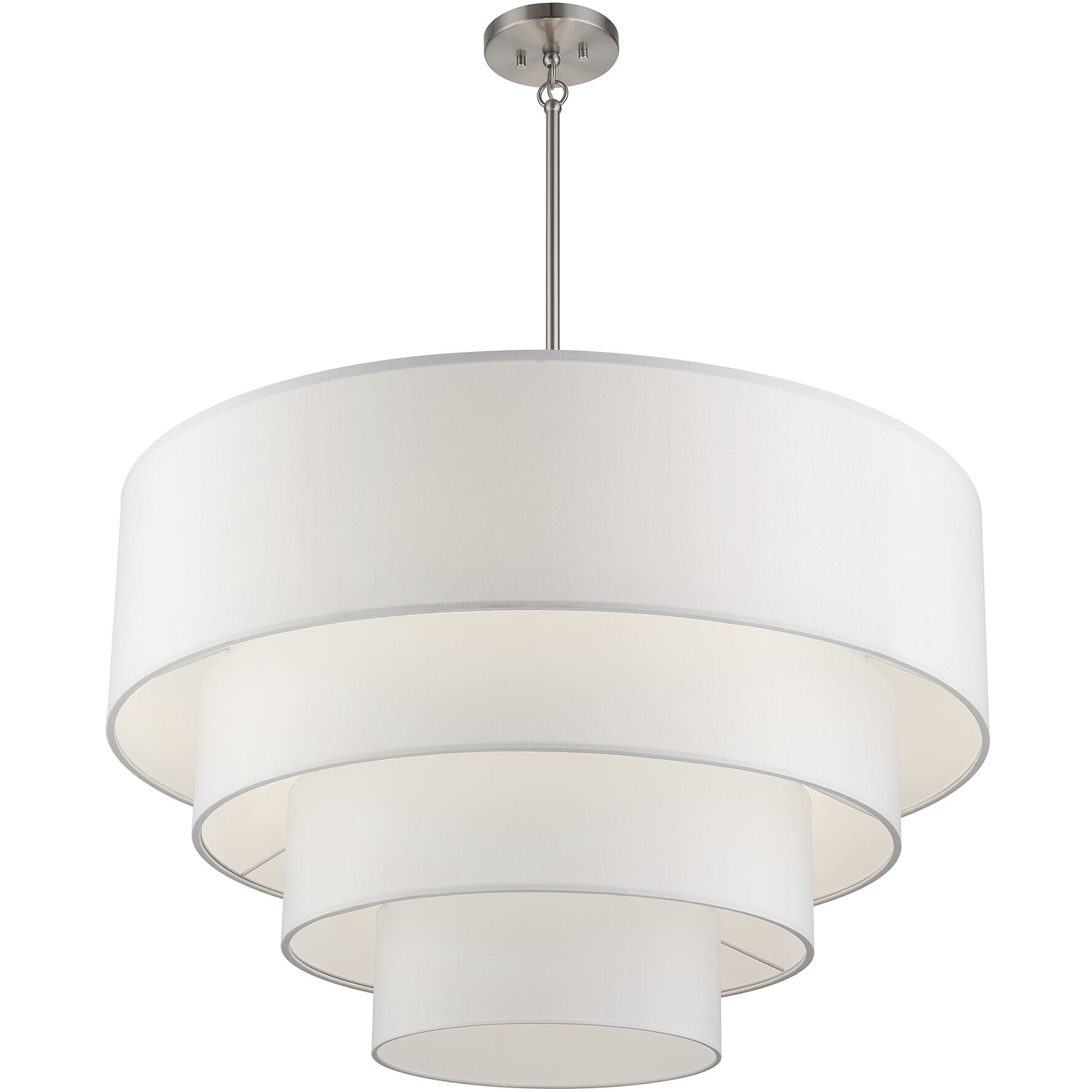 Manorwood 8 Light 35 inch Brushed Nickel Pendant Chandelier Ceiling Light