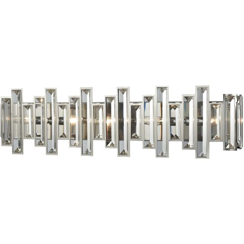 Crystal Heights 5 Light 30 inch Polished Chrome Vanity Light Wall Light