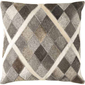 Lycaon 18 X 18 inch Taupe Pillow Cover, Square