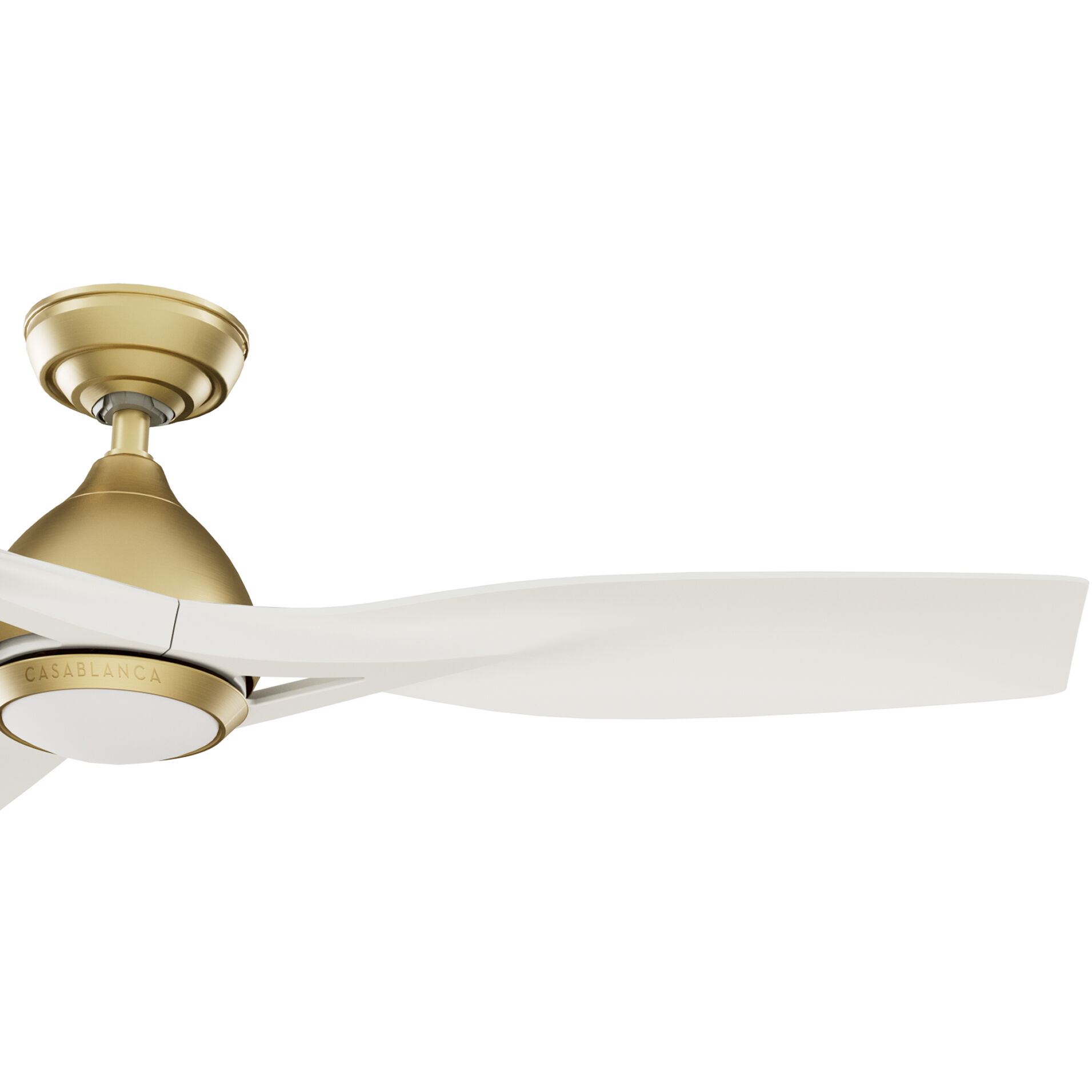 Elise 54 inch Alturas Gold with Fresh White Blades Outdoor Ceiling Fan