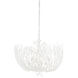 Cora Lee 6 Light 34.5 inch White/Cream Chandelier Ceiling Light, Large