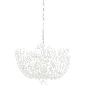 Cora Lee 6 Light 34.5 inch White/Cream Chandelier Ceiling Light, Large