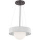 Windsor Smith Arena LED 18.5 inch Bronze and Matte White Ring and Globe Chandelier Ceiling Light