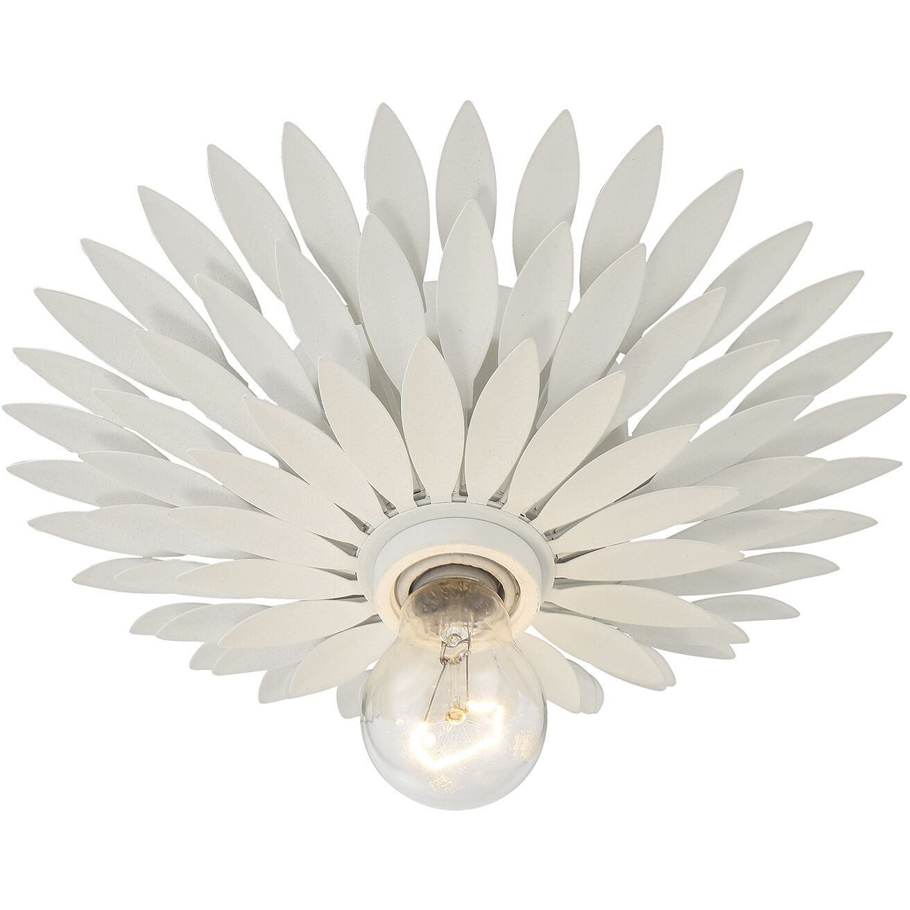 Broche 1 Light 11 inch Matte White Flush Ceiling Light