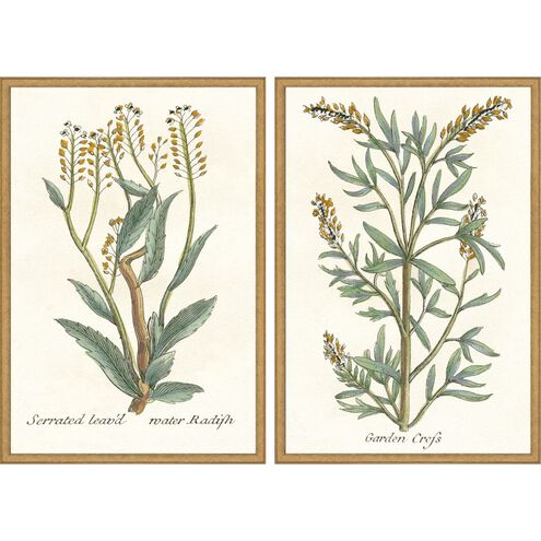 Florals Collection Antique Gold Wood With Embossed Weave Pattern Framed Art
