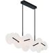 Nuvola Linear Chandelier Ceiling Light in Black