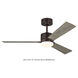 Rozzen 44 inch Aged Pewter with Light Grey Weathered Oak Blades Indoor/Outdoor Ceiling Fan