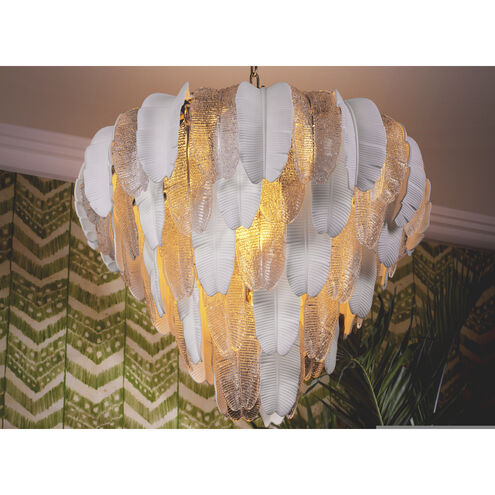Saint Lucia 17 Light 32.09 inch White Ceramic Chandelier Ceiling Light, Large