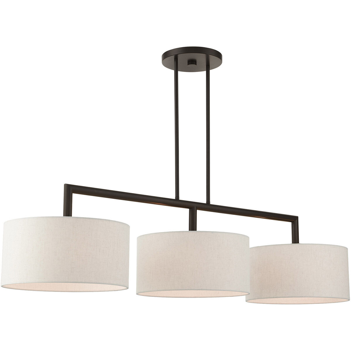 Meridian Linear Chandelier Ceiling Light in English Bronze