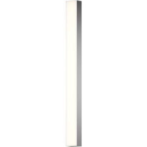 Solid Glass Bar LED 3 inch Satin Nickel Bath Bar Wall Light