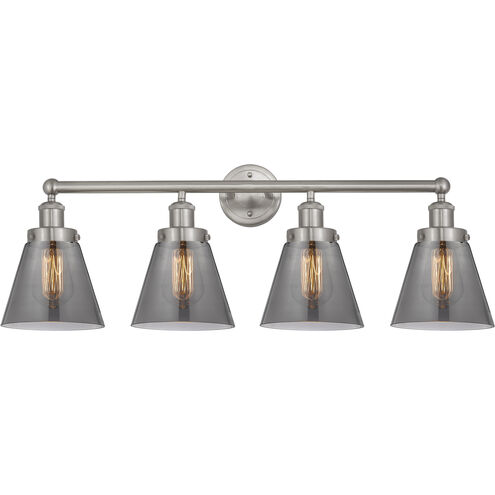 Cone 4 Light 33.5 inch Brushed Satin Nickel Bath Vanity Light Wall Light