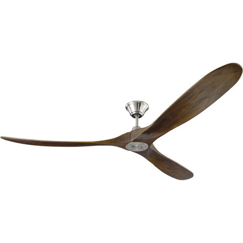 Maverick 70 inch Brushed Steel with Dark Walnut Blades Ceiling Fan