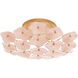 kate spade new york Leighton 3 Light 20 inch Soft Brass Flush Mount Ceiling Light in Blush Tinted Glass, Medium