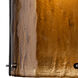 Textured Glass LED 12.4 inch Flat Bronze Pendant Ceiling Light in 3000K LED, Smoke Granite, Oversized