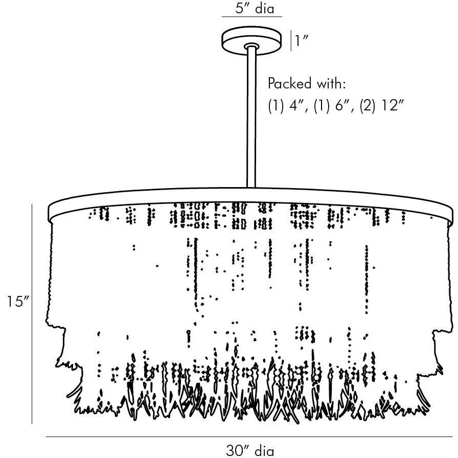 Baja 3 Light 30 inch Antique Brass Chandelier Ceiling Light in Natural Coco Beads