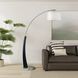 Plimpton 72 inch 100.00 watt Espresso and Brushed Nickel Arc Floor Lamp Portable Light
