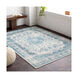 Fulton 36 X 26 inch Aqua/Teal/Medium Gray/Ivory Rugs, Polypropylene