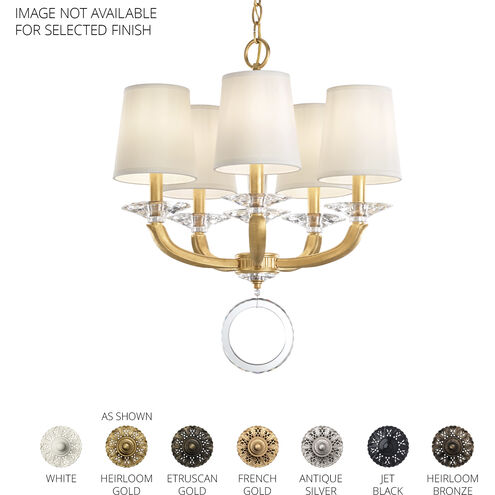 Emilea 5 Light 19.5 inch White Chandelier Ceiling Light in White Cast