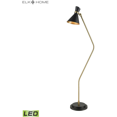 Virtuoso 60 inch 9.00 watt Black with Aged Brass Floor Lamp Portable Light