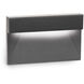 LEDme Step and Wall Lights 277 3 watt Black On Aluminum Step Light in Amber