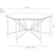 Estrella 62.5 X 54 inch Toronto Leathered Marble and Blackened Iron Dining Table