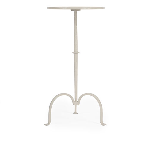 Industrial Chic Founders White Iron 24 X 12 inch Metalworks Accent Table, Pedestal