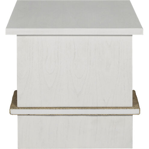 Riverview 28 X 25 inch Checkmate White with Natural and Gray Accent Table