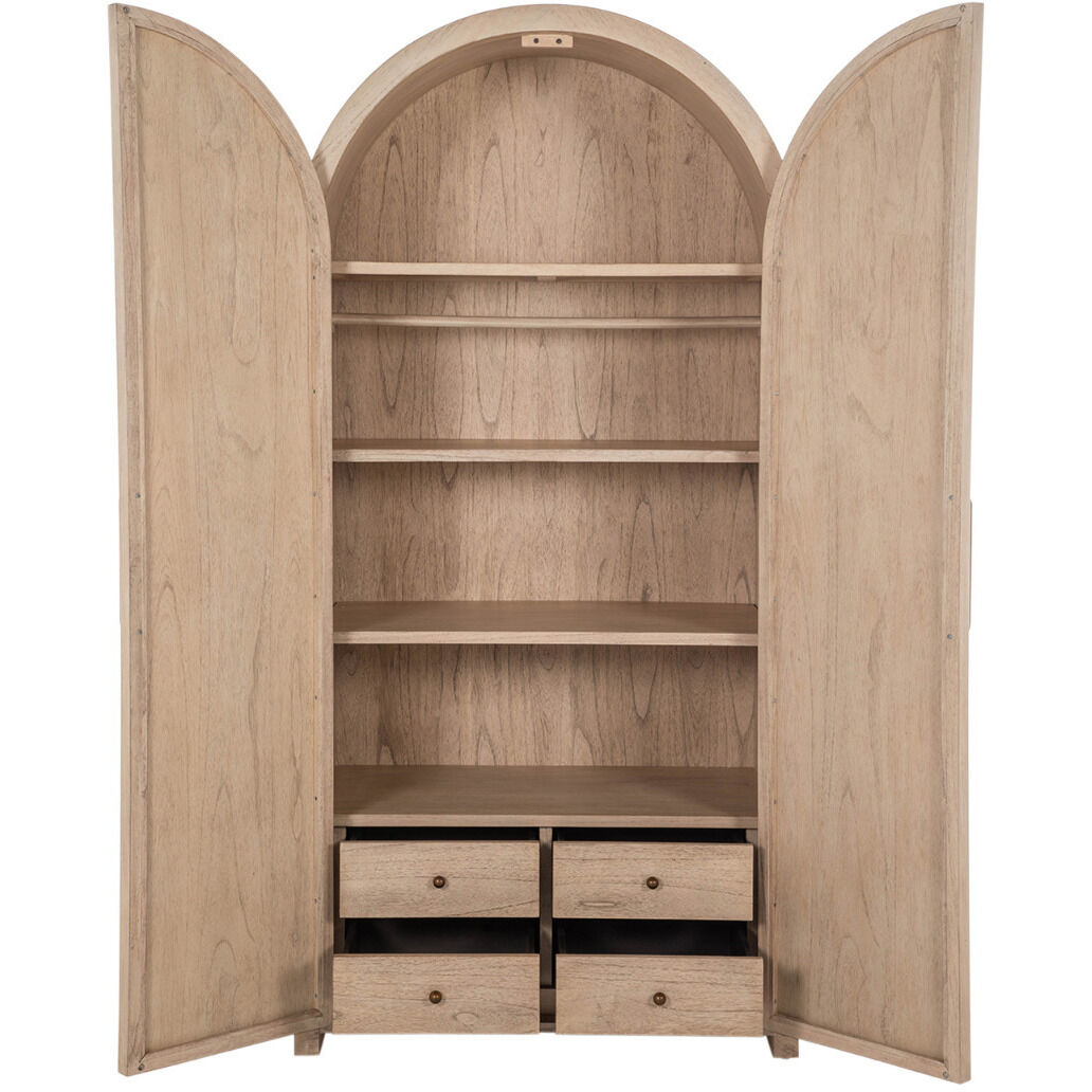 Elba Blonde Natural / Antique Bronze Cabinet