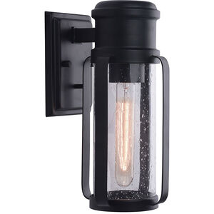 Abner 1 Light 12 inch Matte Black Outdoor Wall Sconce