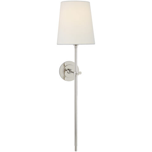 Thomas O'Brien Bryant 1 Light 6.5 inch Polished Nickel Tail Sconce Wall Light in Linen, Large