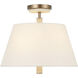 Rockford 3 Light 16 inch Brontourage and Travertine Semi Flush Mount Ceiling Light