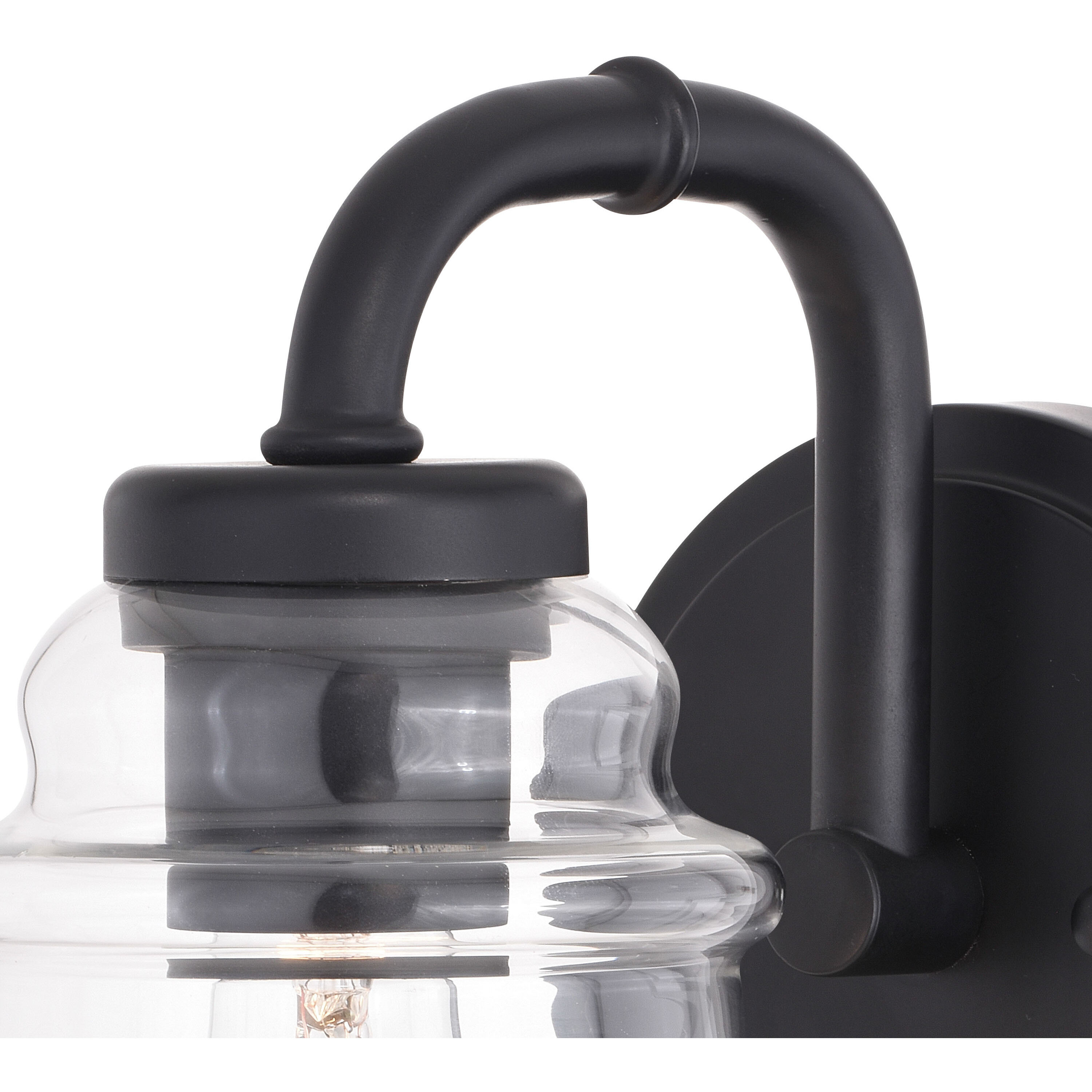 Toledo LED 8 inch Matte Black Bathroom Light Wall Light