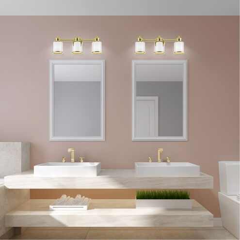 Middlebush 3 Light 24 inch Polished Brass Bath Vanity Wall Light