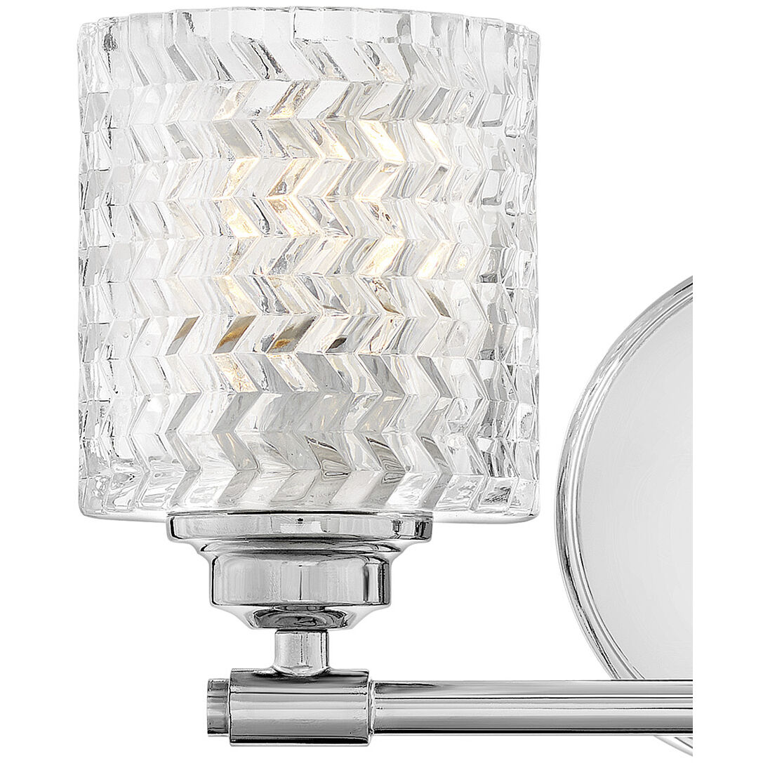 Elle 2 Light 14.5 inch Chrome Vanity Light Wall Light