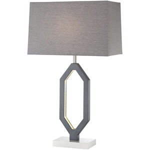 Desmond 31 inch 100.00 watt Charcoal Grey Table Lamp Portable Light