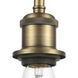 Ballston Bare Bulb 1 Light 5 inch Brushed Brass Pendant Ceiling Light, Ballston