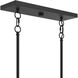 Jheni 5 Light 46 inch Matte Black Linear Chandelier Ceiling Light