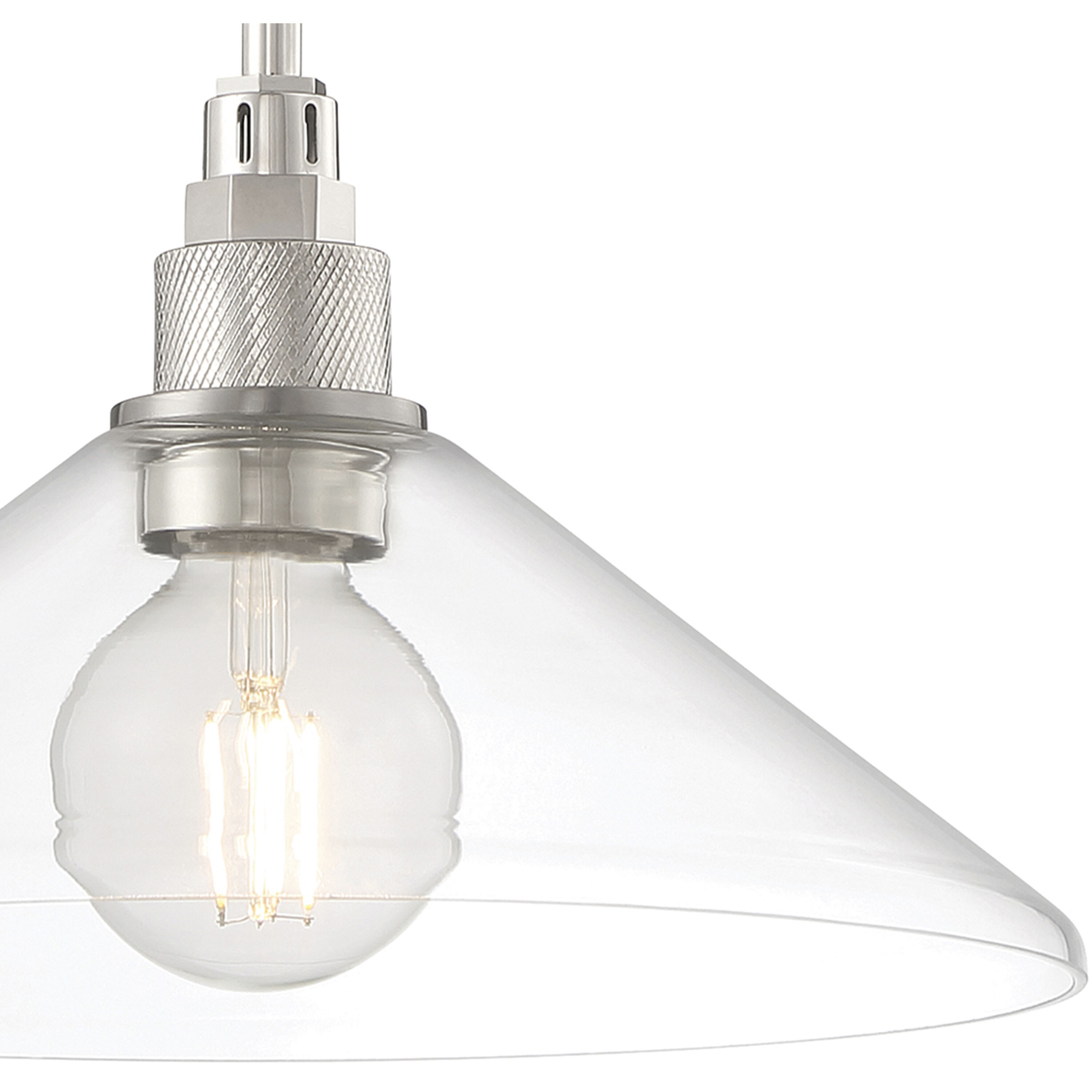 Charis 1 Light 12.5 inch Polished Nickel with Brushed Nickel Pendant Ceiling Light