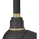 Foundry Sign Light Outdoor Barn Light in Textured Black, Straight Arm