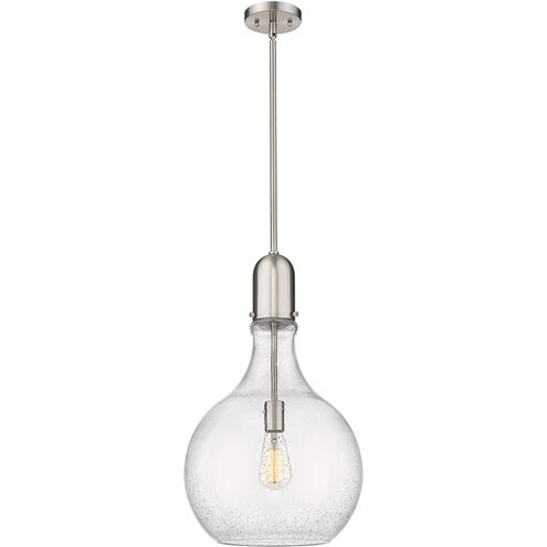 Amherst 1 Light 14 inch Brushed Satin Nickel Pendant Ceiling Light in Seedy Glass