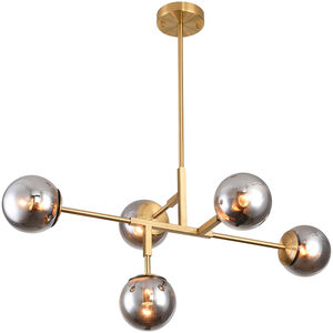 Canada 5 Light 21 inch Gold Chandelier Ceiling Light