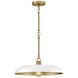 Sadie 1 Light 18 inch Lacquered Brass with Chalk White Pendant Ceiling Light