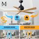 Atlas Irene-5 60 inch Matte Black with Light Maple Blades Indoor/Outdoor Ceiling Fan