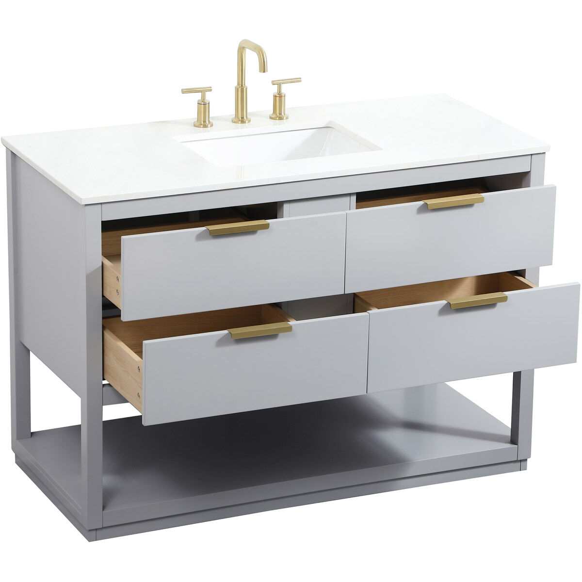 Larkin 48 X 22 X 34 inch Grey Vanity Sink Set