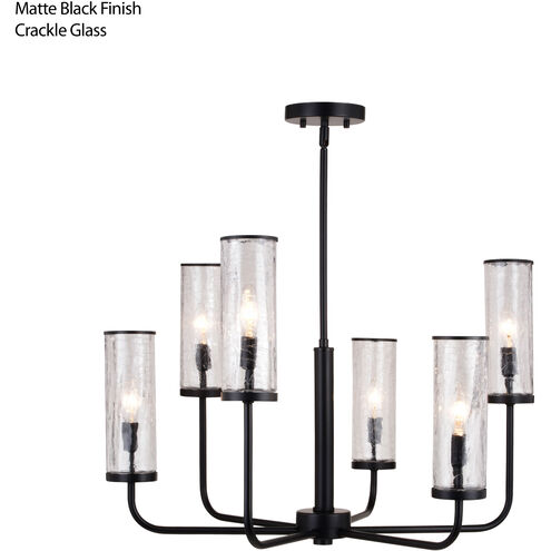 Glencoe LED 28 inch Matte Black Chandelier Ceiling Light