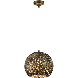 Frieda 1 Light 13 inch Antique Brass Pendant Ceiling Light