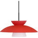 Trilo 15 1 Light Black Cord Pendant Ceiling Light