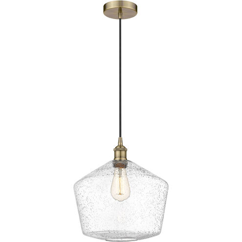 Edison Cindyrella LED 12 inch Antique Brass Mini Pendant Ceiling Light